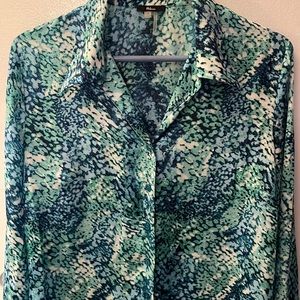 Patterned button down shirt